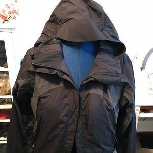 REI black and gray hooded jacket SZ S